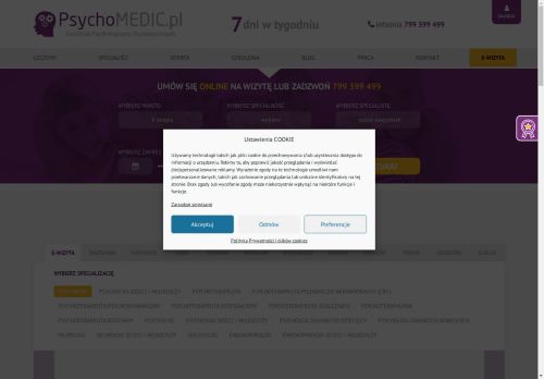 NZOZ PSYCHOMEDIC.PL KLINIKA PSYCHOLOGICZNO-PSYCHIATRYCZNA Michał Niewiński